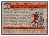 1957 Topps Baseball #013 Wally Burnette A's EX-MT 444163