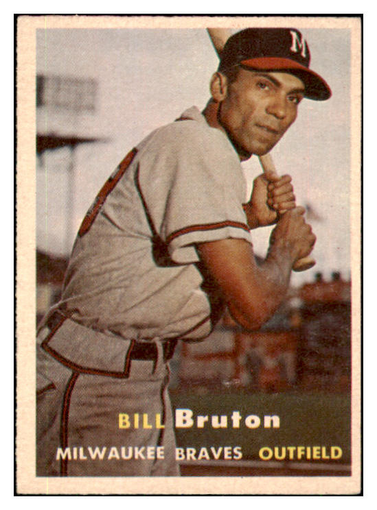 1957 Topps Baseball #048 Bill Bruton Braves EX-MT 444168