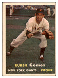 1957 Topps Baseball #058 Ruben Gomez Giants EX-MT 444172