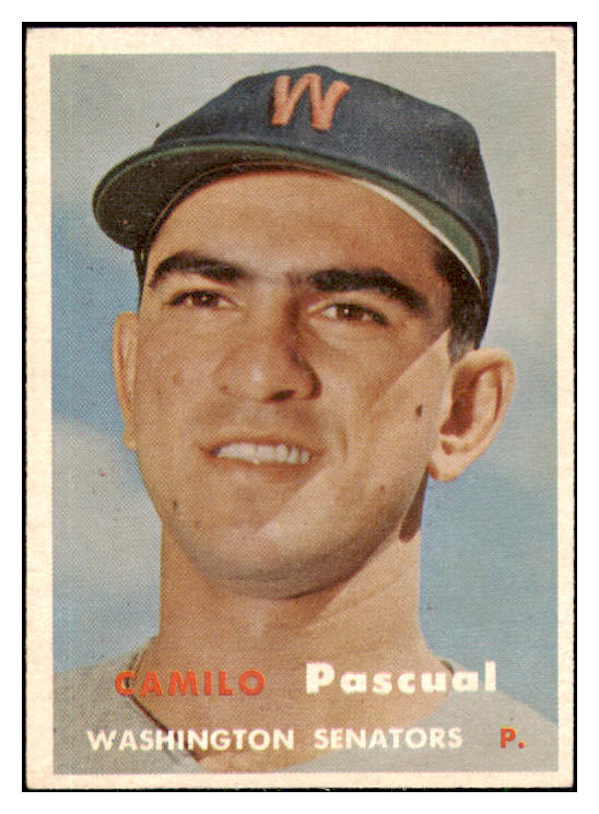 1957 Topps Baseball #211 Camilo Pascual Senators EX-MT 444190