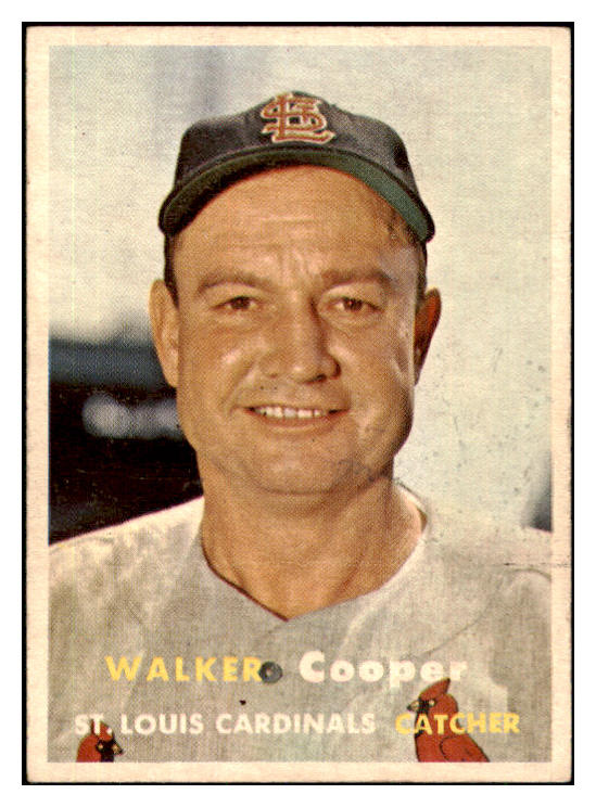 1957 Topps Baseball #380 Walker Cooper Cardinals EX-MT 444223