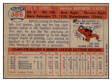 1957 Topps Baseball #386 Lyle Luttrell Senators EX-MT 444226