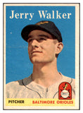 1958 Topps Baseball #113 Jerry Walker Orioles NR-MT 444276