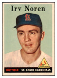 1958 Topps Baseball #114 Irv Noren Cardinals NR-MT 444277