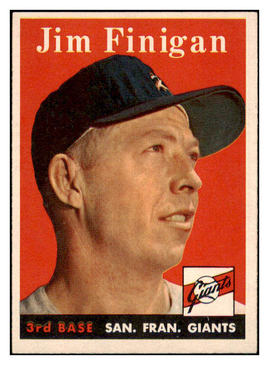 1958 Topps Baseball #136 Jim Finigan Giants NR-MT 444281