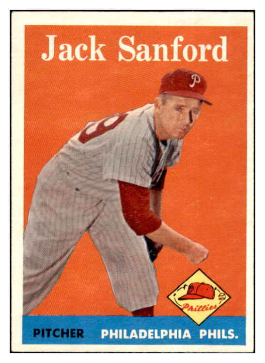 1958 Topps Baseball #264 Jack Sanford Phillies NR-MT 444338