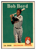 1958 Topps Baseball #279 Bob Boyd Orioles NR-MT 444348