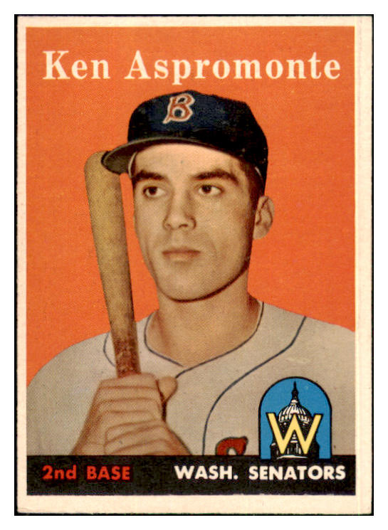 1958 Topps Baseball #405 Ken Aspromonte Senators NR-MT 444408