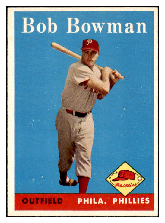 1958 Topps Baseball #415 Bob Bowman Phillies NR-MT 444416