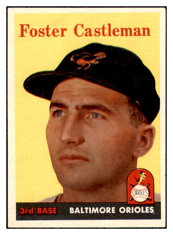 1958 Topps Baseball #416 Foster Castleman Orioles NR-MT 444417