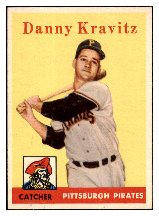 1958 Topps Baseball #444 Danny Kravitz Pirates NR-MT 444431