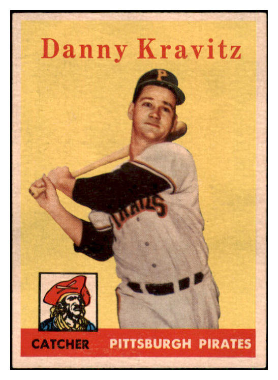 1958 Topps Baseball #444 Danny Kravitz Pirates NR-MT 444432
