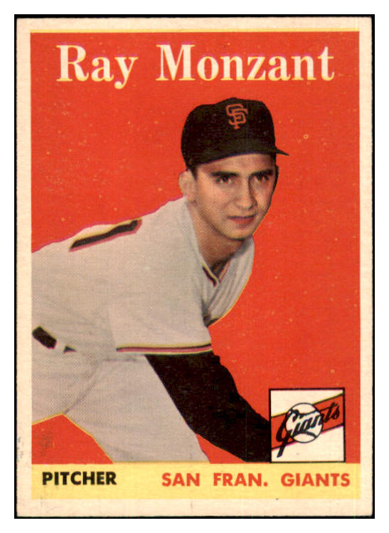 1958 Topps Baseball #447 Ray Monzant Giants NR-MT 444433