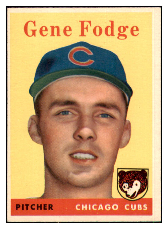 1958 Topps Baseball #449 Gene Fodge Cubs NR-MT 444434