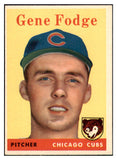 1958 Topps Baseball #449 Gene Fodge Cubs NR-MT 444434