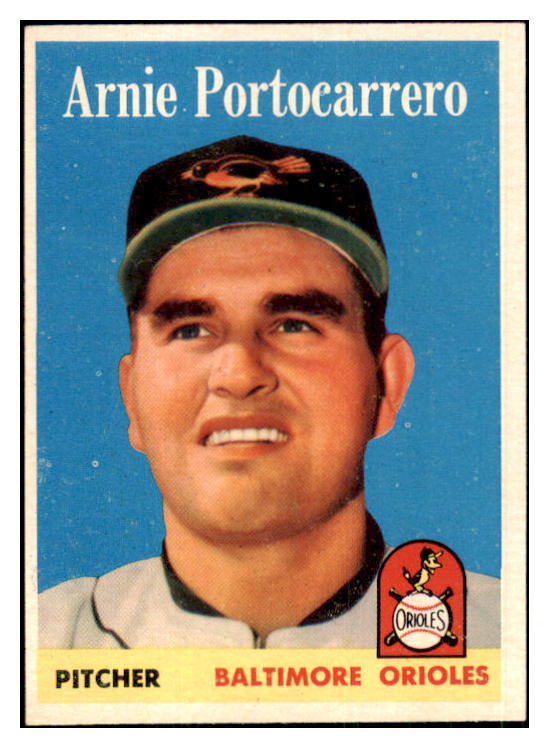 1958 Topps Baseball #465 Arnie Portocarrero Orioles NR-MT 444444