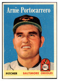 1958 Topps Baseball #465 Arnie Portocarrero Orioles NR-MT 444444