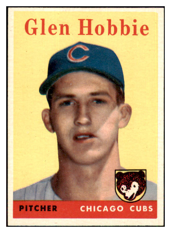 1958 Topps Baseball #467 Glen Hobbie Cubs NR-MT 444446