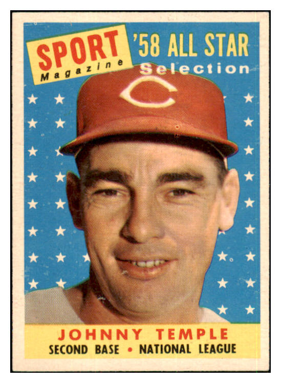 1958 Topps Baseball #478 Johnny Temple A.S. Reds NR-MT 444452