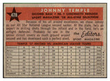 1958 Topps Baseball #478 Johnny Temple A.S. Reds NR-MT 444452