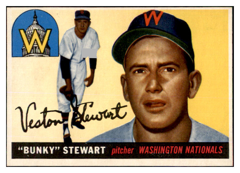 1955 Topps Baseball #136 Bunky Stewart Senators NR-MT 444472