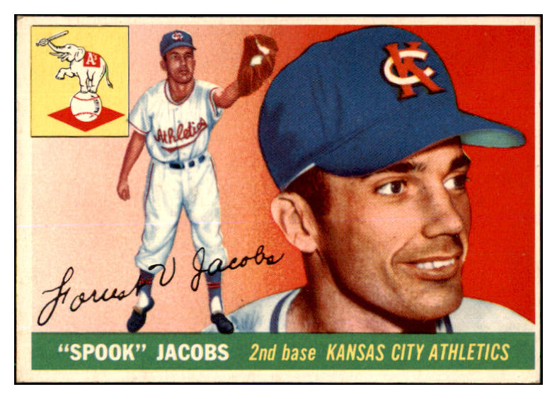 1955 Topps Baseball #061 Spook Jacobs A's EX-MT 444488