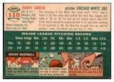 1954 Topps Baseball #110 Harry Dorish White Sox EX-MT 444521