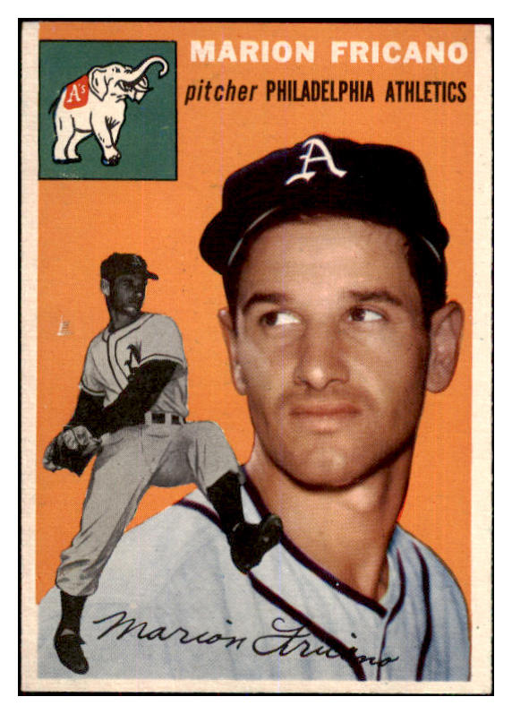 1954 Topps Baseball #124 Marion Fricano A's EX-MT 444525