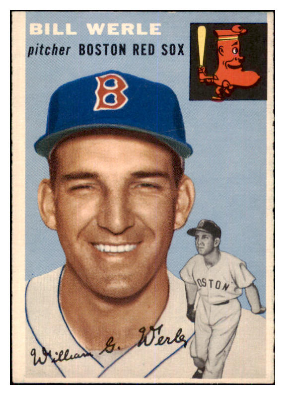 1954 Topps Baseball #144 Bill Werle Red Sox EX-MT 444530