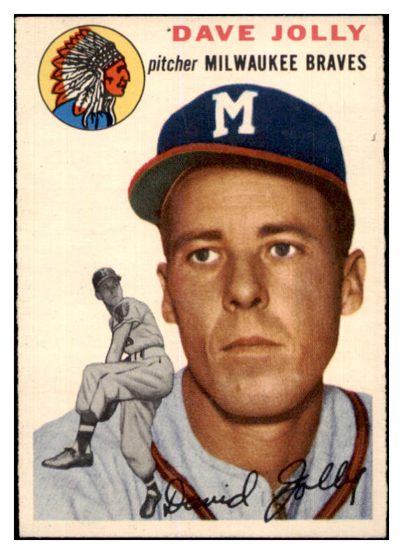 1954 Topps Baseball #188 Dave Jolly Braves EX-MT 444539