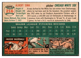 1954 Topps Baseball #216 Al Sima White Sox EX-MT 444546