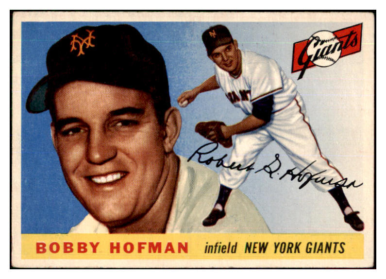 1955 Topps Baseball #017 Bobby Hofman Giants EX-MT 444579