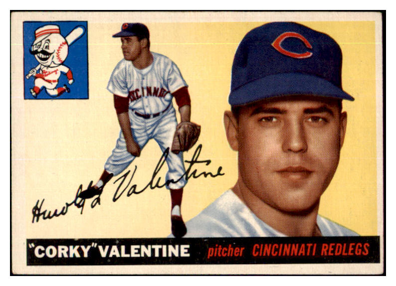 1955 Topps Baseball #044 Corky Valentine Reds EX-MT 444581