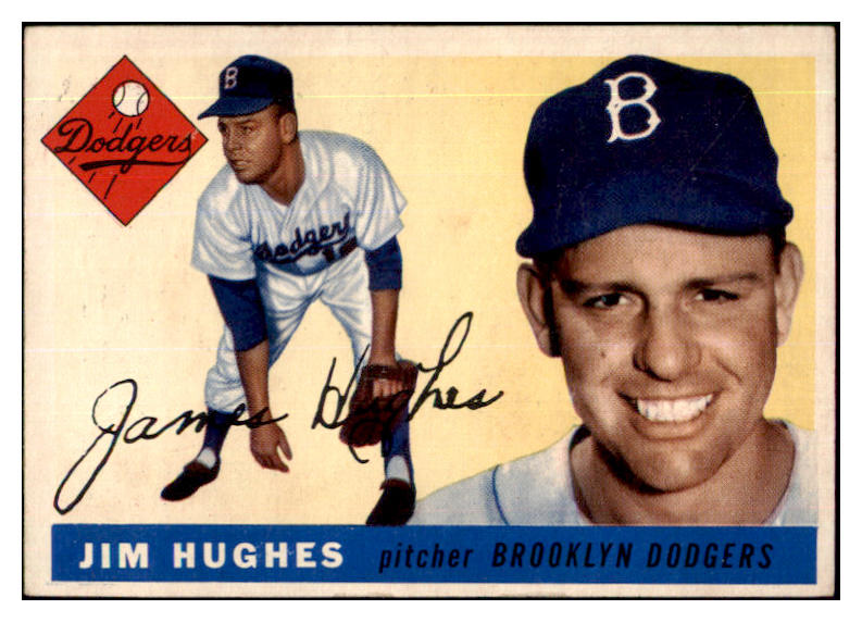 1955 Topps Baseball #051 Jim Hughes Dodgers EX-MT 444582