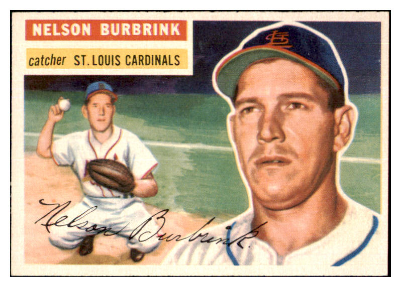 1956 Topps Baseball #027 Nelson Burbrink Cardinals NR-MT White 444600