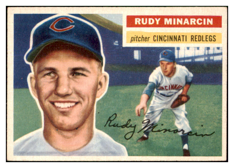 1956 Topps Baseball #036 Rudy Minarcin Reds NR-MT White 444603