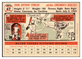 1956 Topps Baseball #047 Art Fowler Reds NR-MT White 444607