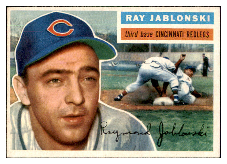 1956 Topps Baseball #086 Ray Jablonski Reds NR-MT Gray 444620