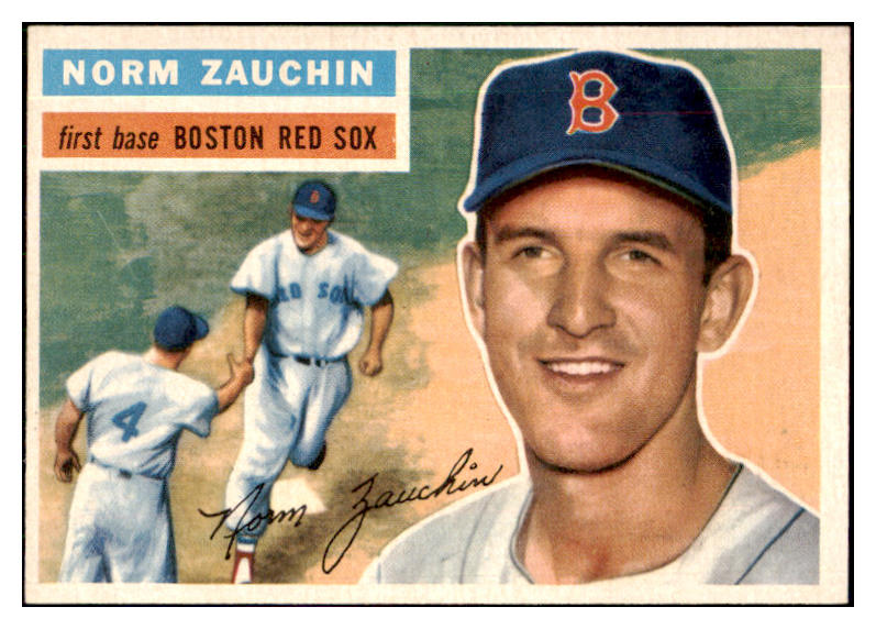 1956 Topps Baseball #089 Norm Zauchin Red Sox NR-MT White 444621