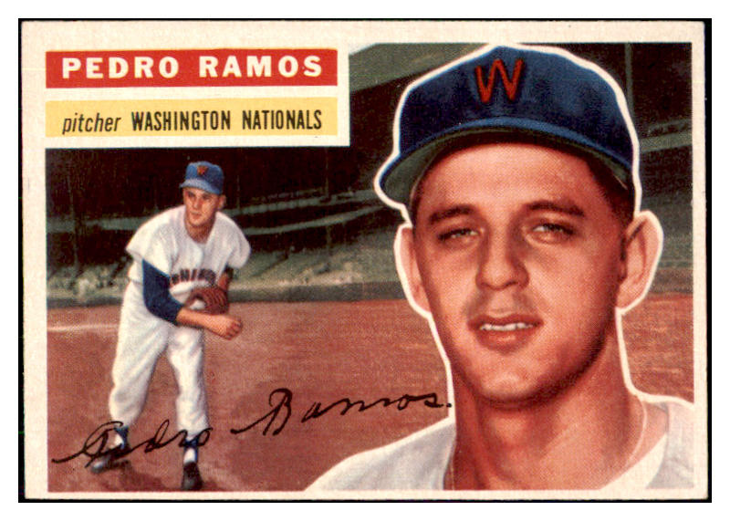 1956 Topps Baseball #049 Pedro Ramos Senators EX-MT White 444669