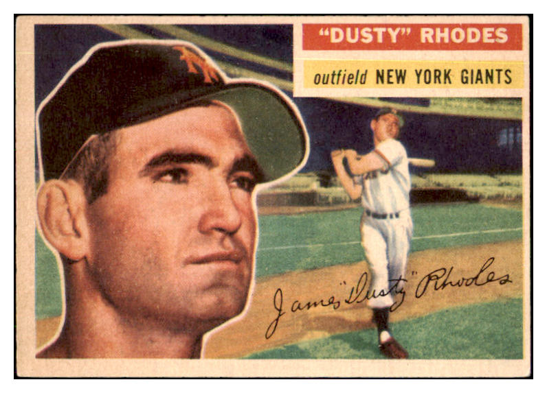 1956 Topps Baseball #050 Dusty Rhodes Giants EX-MT White 444670