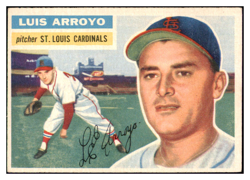 1956 Topps Baseball #064 Luis Arroyo Cardinals EX-MT White 444675