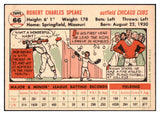 1956 Topps Baseball #066 Bob Speake Cubs EX-MT White 444677