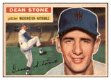 1956 Topps Baseball #087 Dean Stone Senators EX-MT White 444694