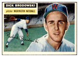 1956 Topps Baseball #157 Dick Brodowski Senators EX-MT Gray 444716
