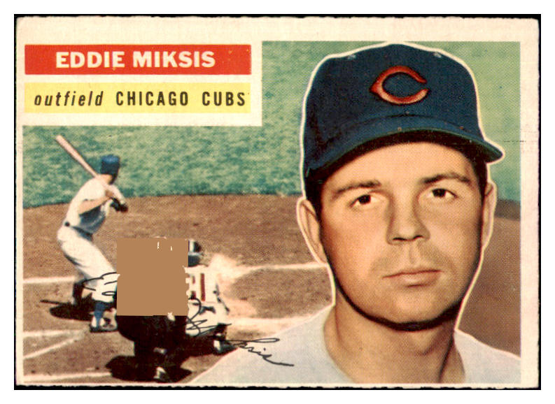 1956 Topps Baseball #285 Eddie Miksis Cubs EX-MT 444739