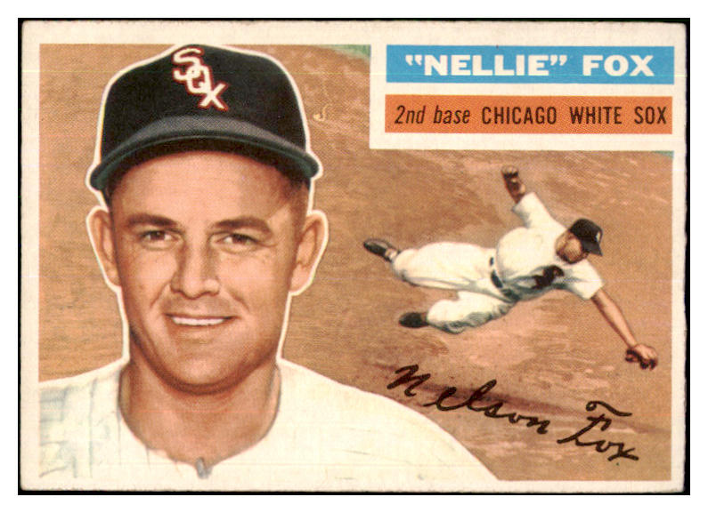 1956 Topps Baseball #118 Nellie Fox White Sox EX-MT White 444802