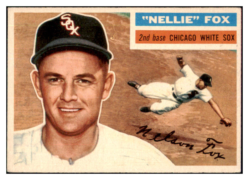 1956 Topps Baseball #118 Nellie Fox White Sox EX-MT Gray 444803