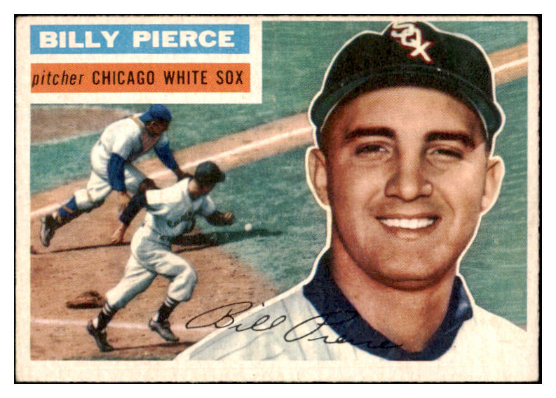 1956 Topps Baseball #160 Billy Pierce White Sox EX-MT Gray 444874