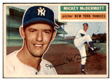 1956 Topps Baseball #340 Mickey McDermott Yankees EX+/EX-MT 444892